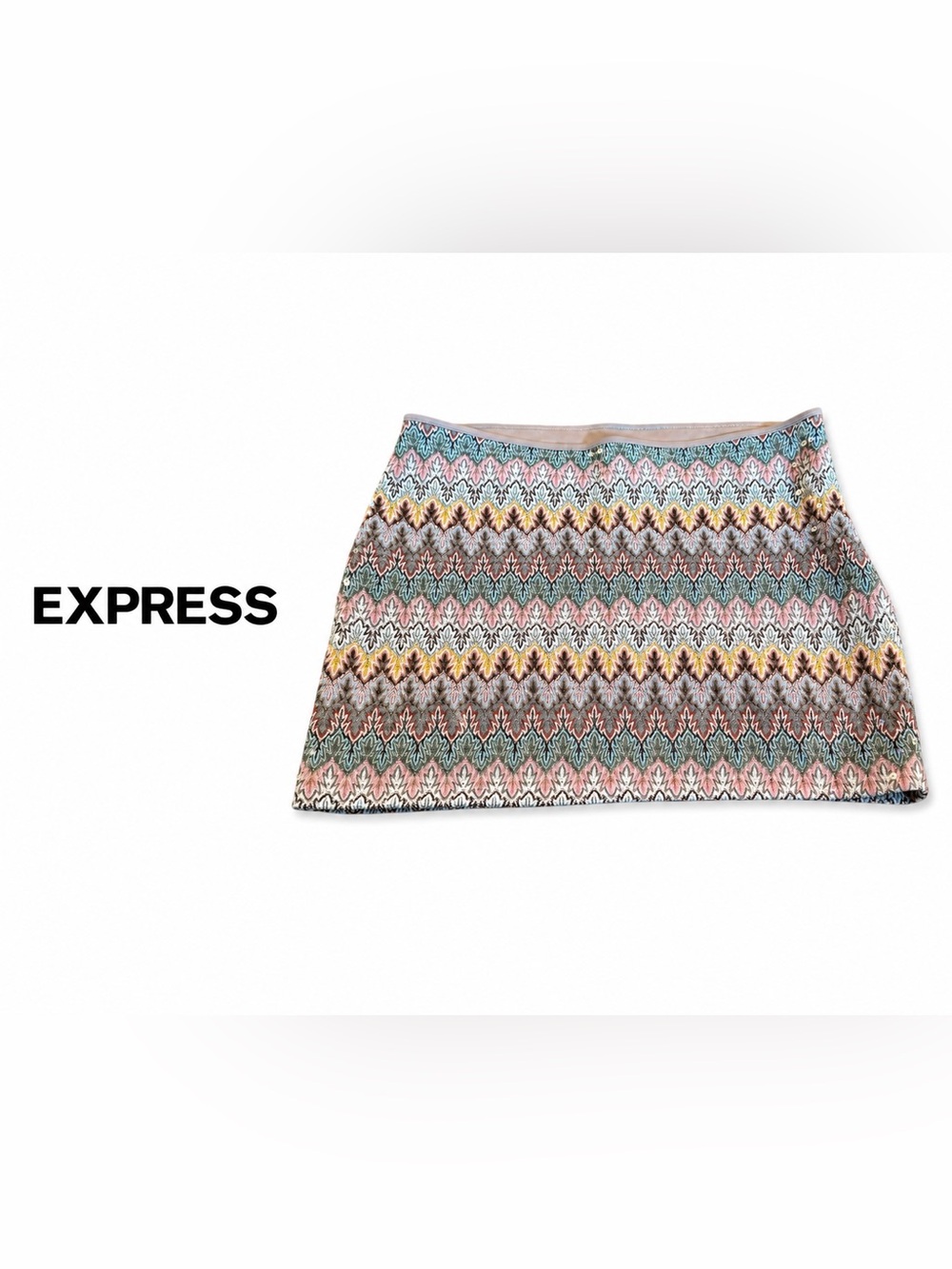 Express Sequin Jacquard Mini Skirt Women’s Small Boho Festival Party